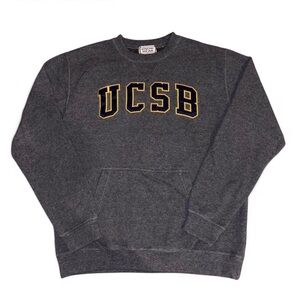 Know Wear UCSB Gray With Yellow Vintage Crewneck Sweatshirt